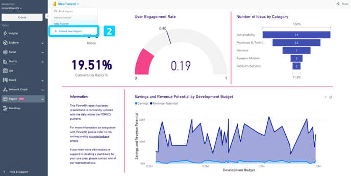 Embed report